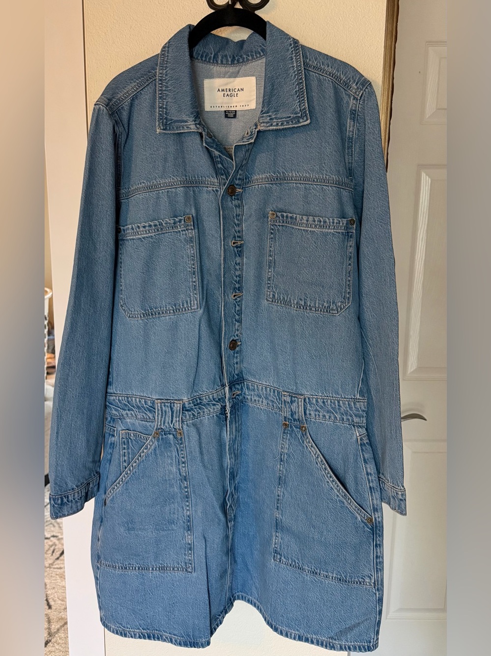 American Eagle Outfitters Medium Blue Long sleeve Denim Jean Dress